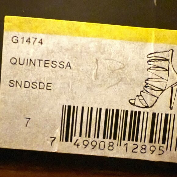 NIB L.A.M.B. by Gwen Stefani Gray Suede Quintessa Strappy Sandals - Size 7 - Picture 7 of 7